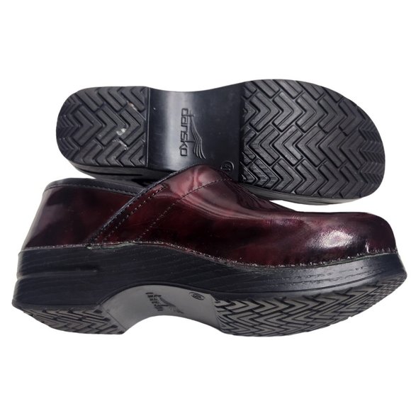 Dansko Professional Clog Shoes EU 41 US 10.5/11 Red Burgundy Leather Shoes - Picture 7 of 9